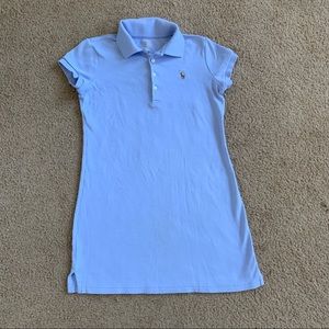 Girls blue polo dress